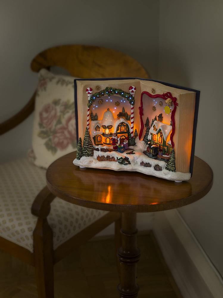 LED Fiberoptik-Szenerie Buch mit Landschaft Weihnachtslieder Konstsmide  3435-000 | Dekofiguren