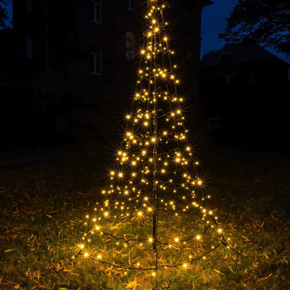 LED Tannenbaum GALAXY 2,5x1,55m 300 warmweiße LEDs außen Timer 36215